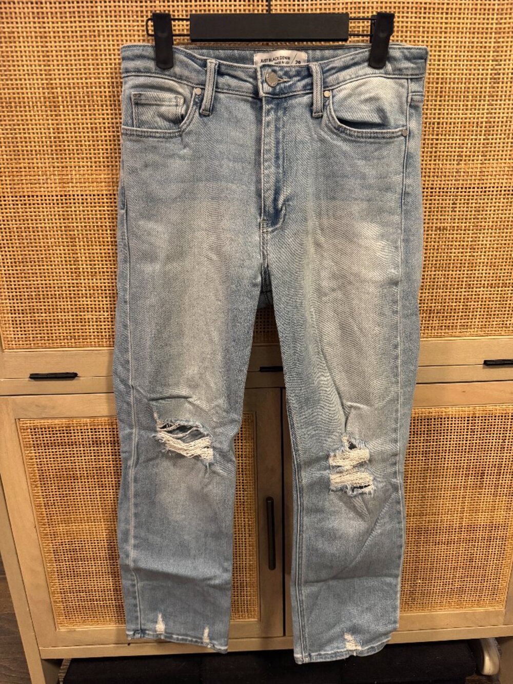Just Black Denim Distressed Stretch Jeans